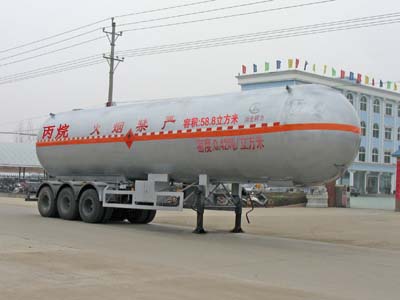 三橋13米丙烷液化氣體運(yùn)輸半掛車